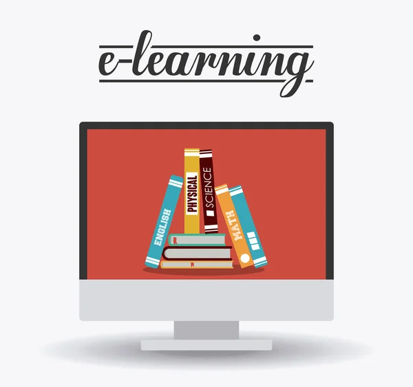 Progettazione e-learning — Vettoriale Stock