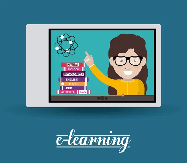 Progettazione e-learning — Vettoriale Stock