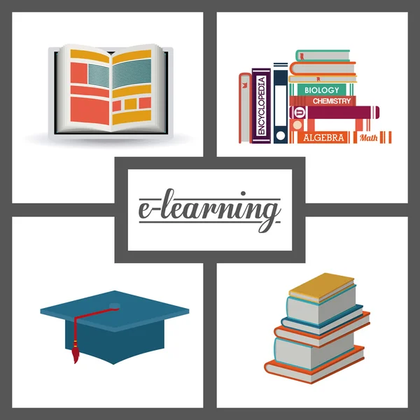 Progettazione e-learning — Vettoriale Stock