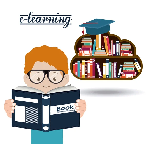 Diseño de e-learning — Vector de stock