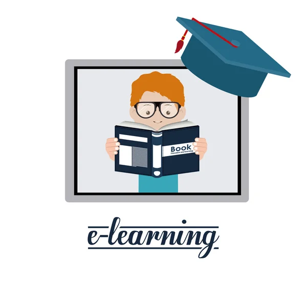 Progettazione e-learning — Vettoriale Stock