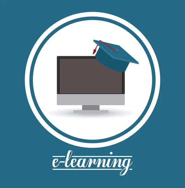 Progettazione e-learning — Vettoriale Stock