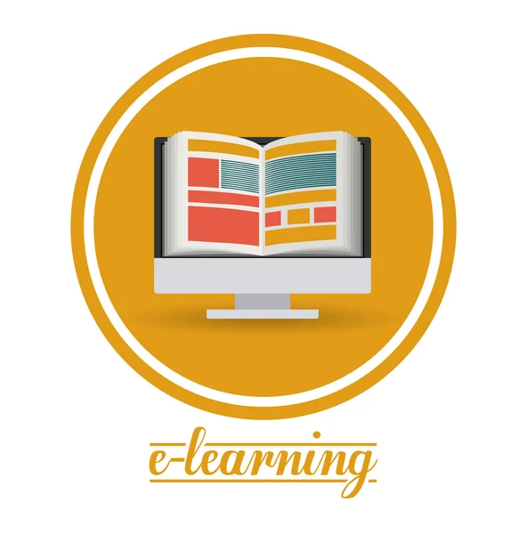 Progettazione e-learning — Vettoriale Stock