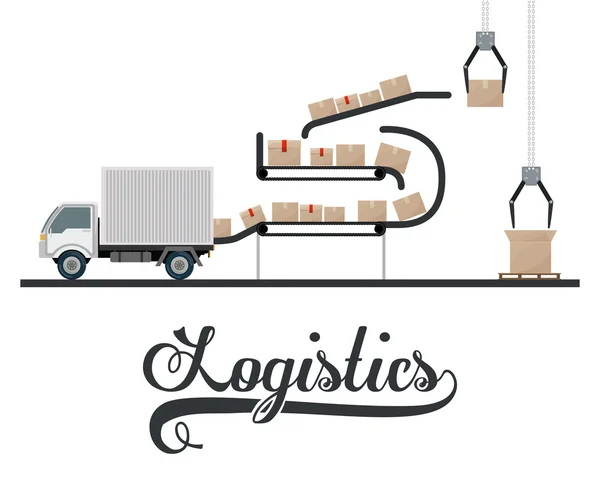 Logistiek ontwerp — Stockvector