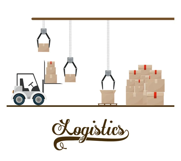 Logistika design — Stockový vektor