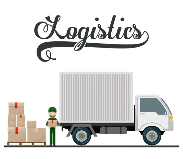 Logistika design — Stockový vektor