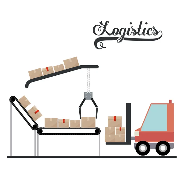 Logistika design — Stockový vektor