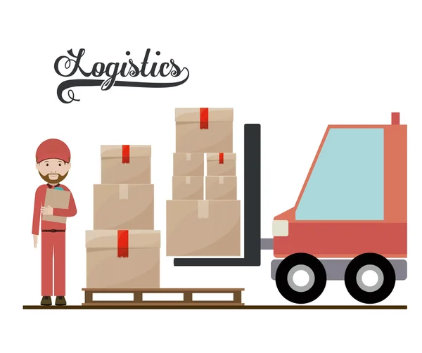 Logistika design — Stockový vektor