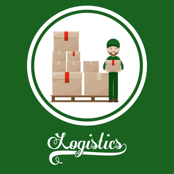 Logistika design — Stockový vektor