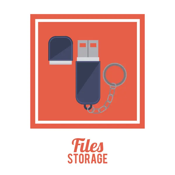Speicherdesign für Dateien — Stockvektor