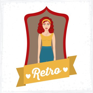 Retro kadın tasarım