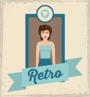 Retro kadın tasarım