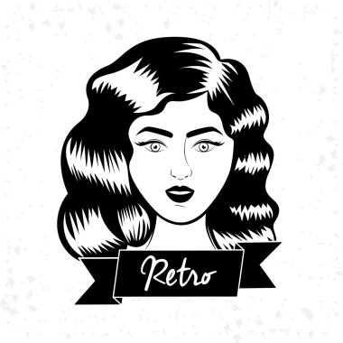 Retro kadın tasarım