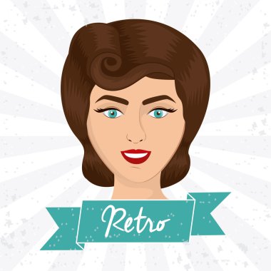 Retro kadın tasarım