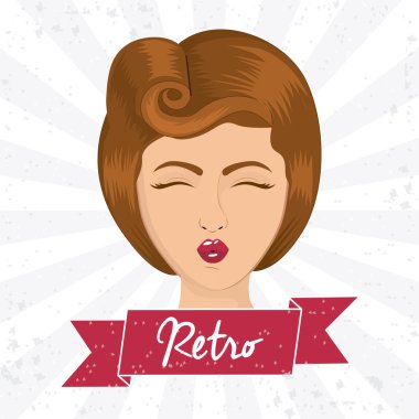 Retro kadın tasarım
