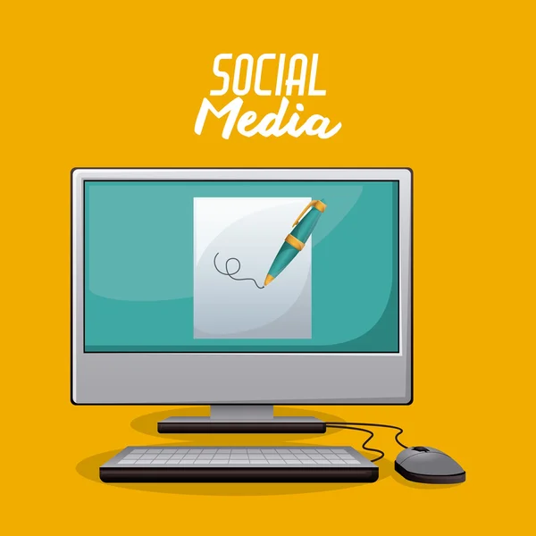 Sociale media ontwerp — Stockvector