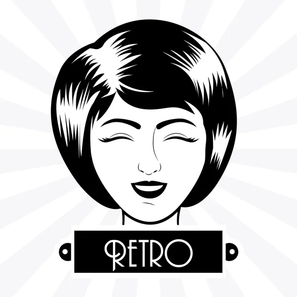 Retro vrouw ontwerp — Stockvector