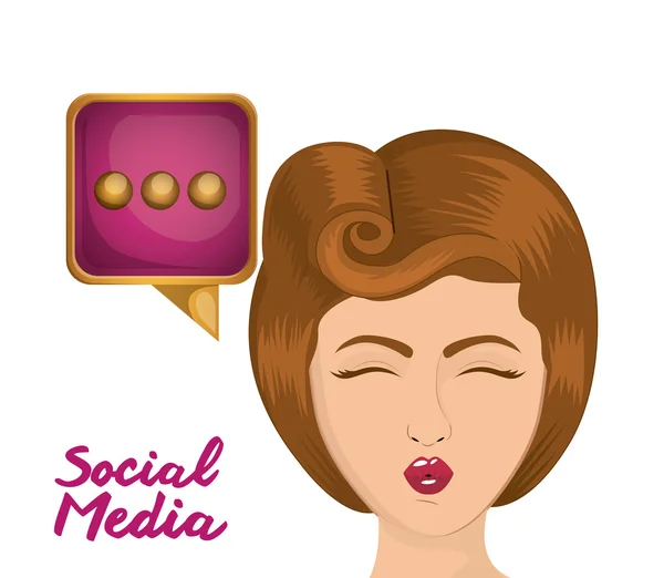 Diseño de redes sociales — Vector de stock