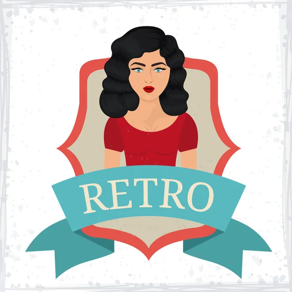 Retro design žena — Stockový vektor