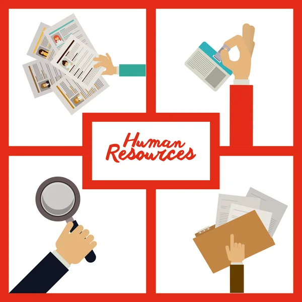 Human resources design — Stock Vector