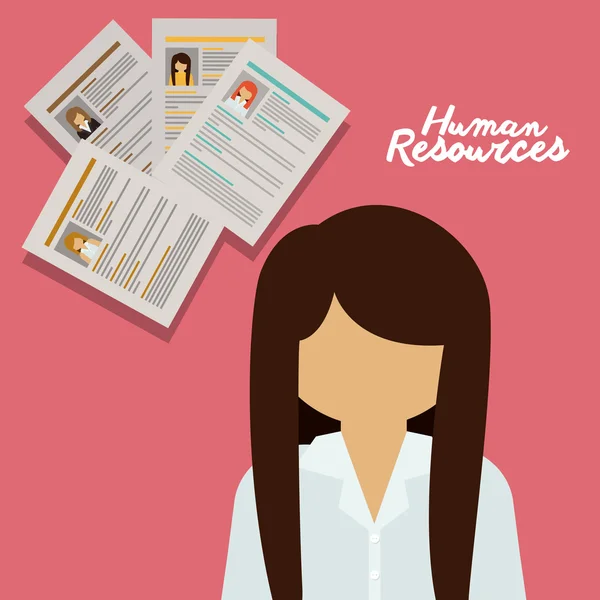 Human resources design — Stock Vector