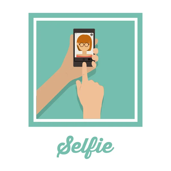 Selfie ontwerp — Stockvector