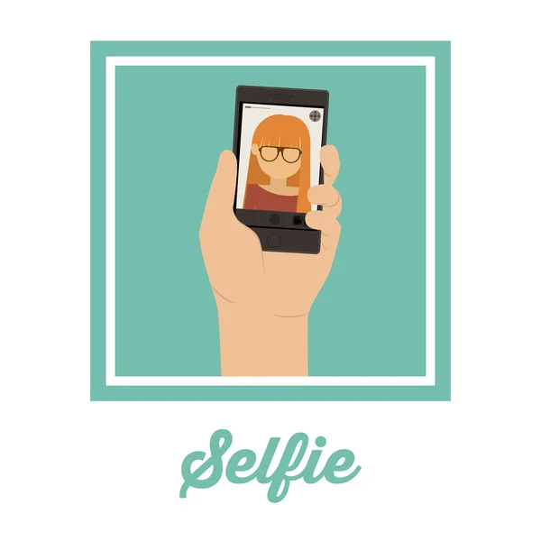 Selfie ontwerp — Stockvector