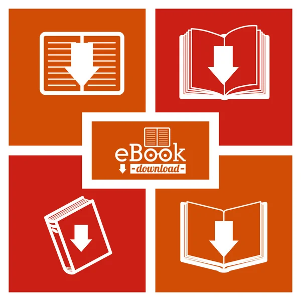 Disegno del ebook — Vettoriale Stock