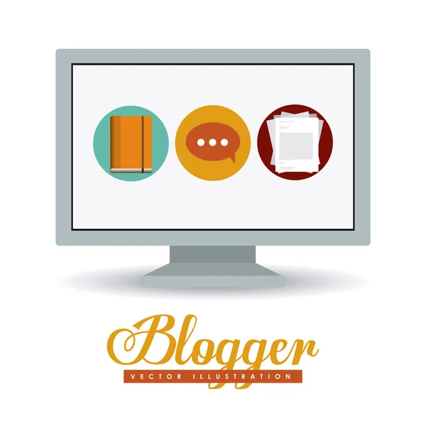Blogger-Design — Stockvektor