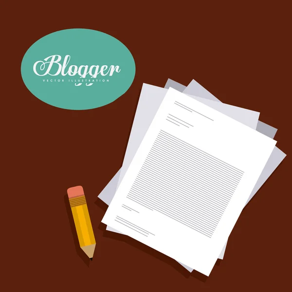 Blogger design — Stock vektor