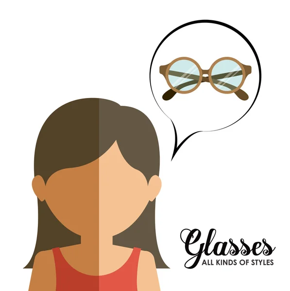 Glasses design — Stock Vector