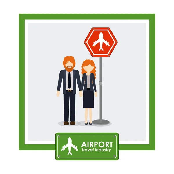 Conception d'aéroport — Image vectorielle