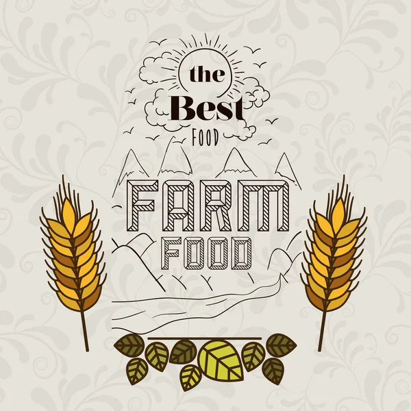 Farm food projekt — Wektor stockowy