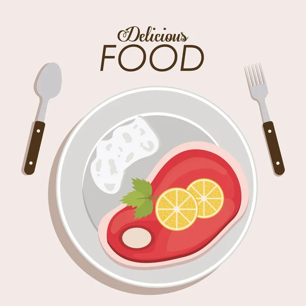 Lebensmitteldesign — Stockvektor