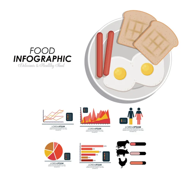 Diseño de alimentos — Archivo Imágenes Vectoriales