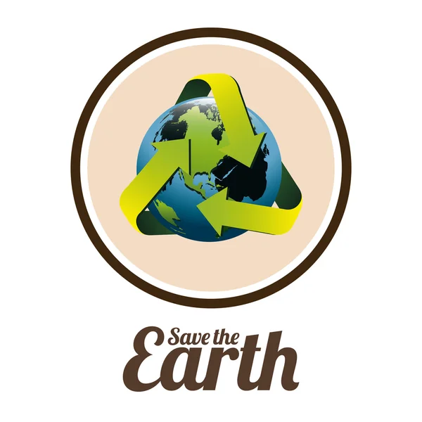 Salva il design della Terra — Vettoriale Stock