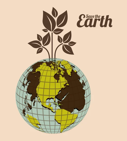 Sauver la Terre design — Image vectorielle