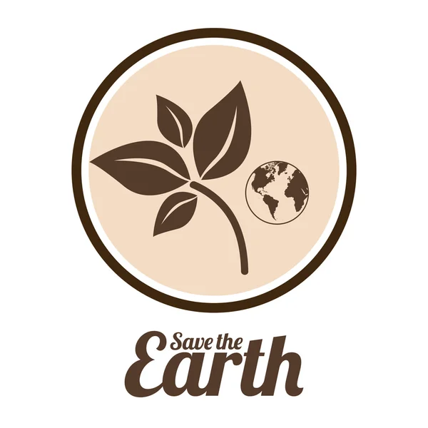 Sauver la Terre design — Image vectorielle