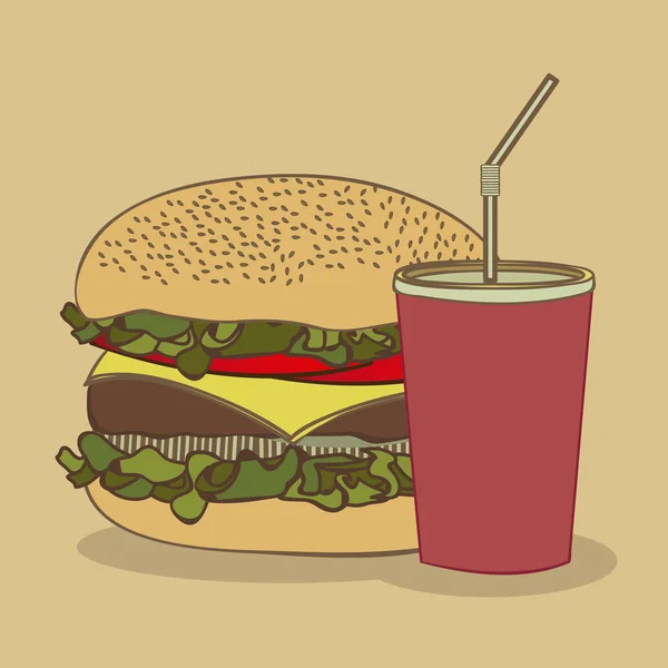 Projekt fast food — Wektor stockowy