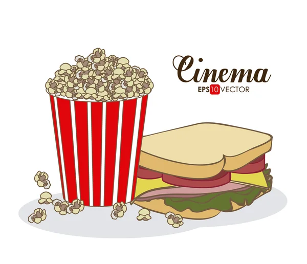 Cine Diseño de alimentos — Vector de stock