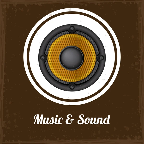 Música y sonido, diseño — Vector de stock