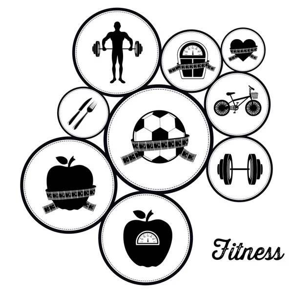 Diseño de fitness — Archivo Imágenes Vectoriales