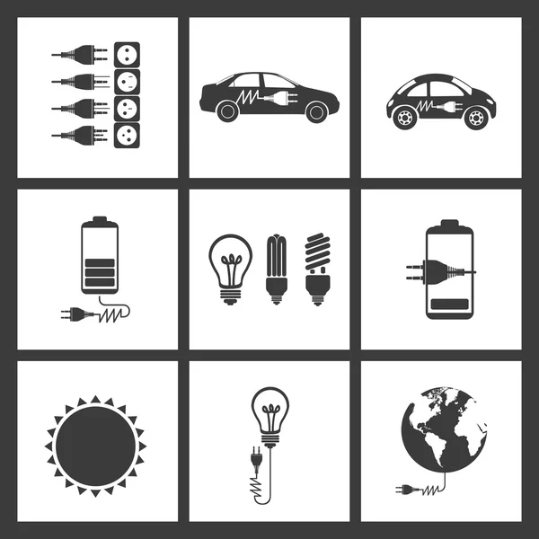 Projeto de economia de energia — Vetor de Stock