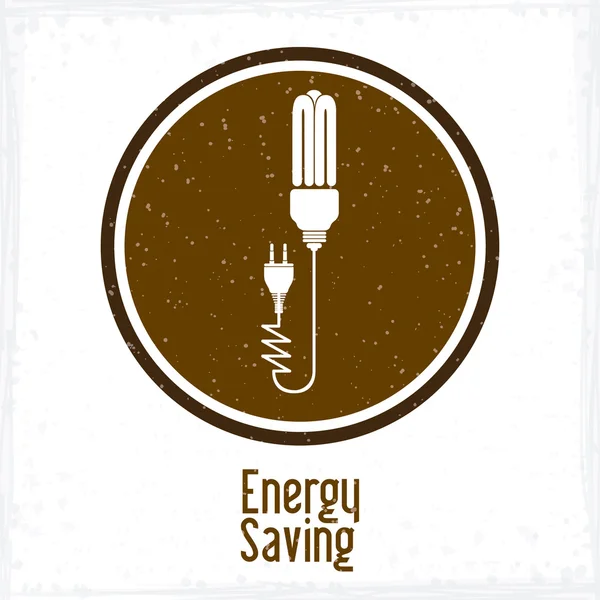 Design a risparmio energetico — Vettoriale Stock