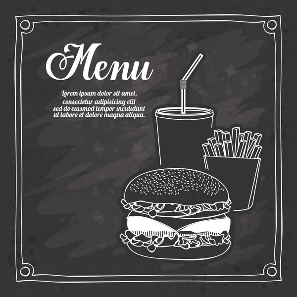 Design fast food — Vettoriale Stock