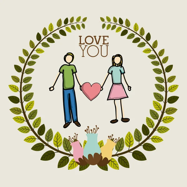 Diseño de amor — Vector de stock