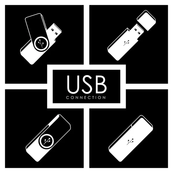 USB tasarımı — Stok Vektör