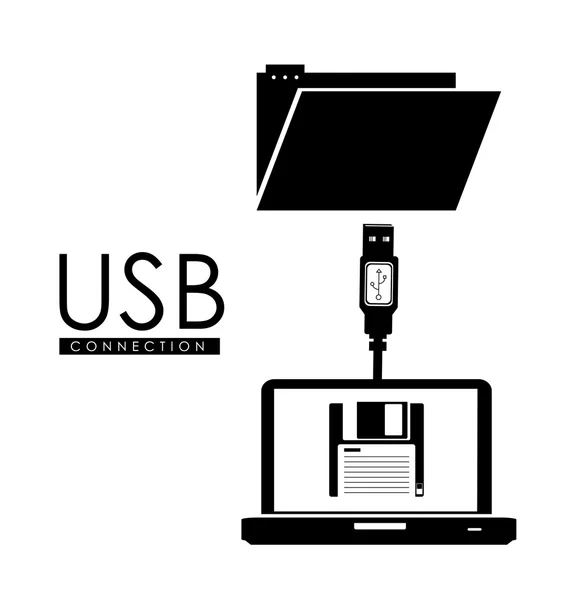 USB-ontwerp — Stockvector