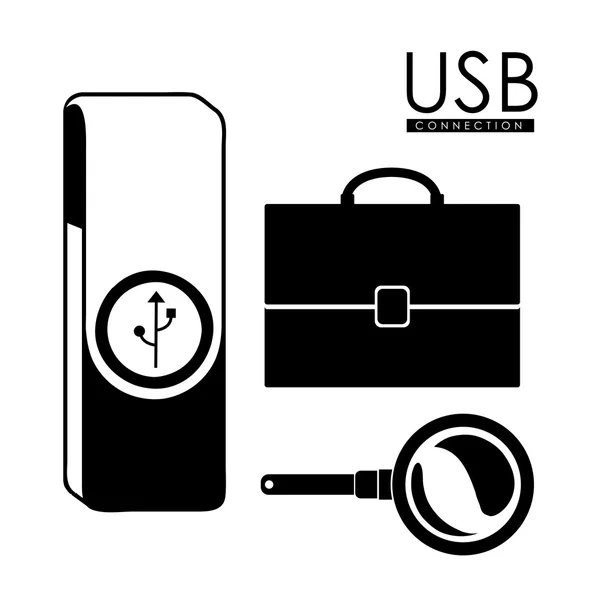 USB-design — Stockvektor