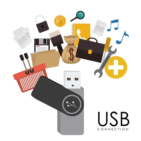 USB-design — Stock vektor